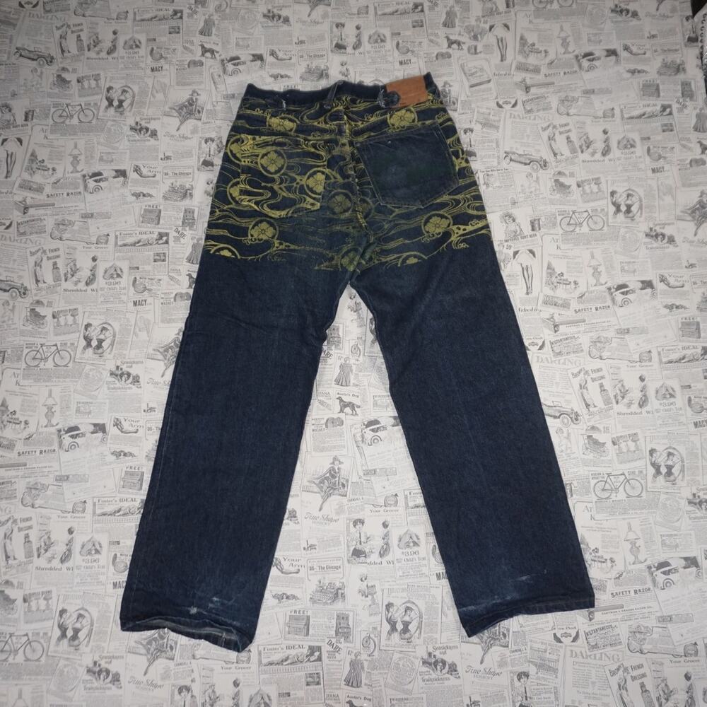 32 - Vintage Y2K Evisu Pants wide leg essential japanese